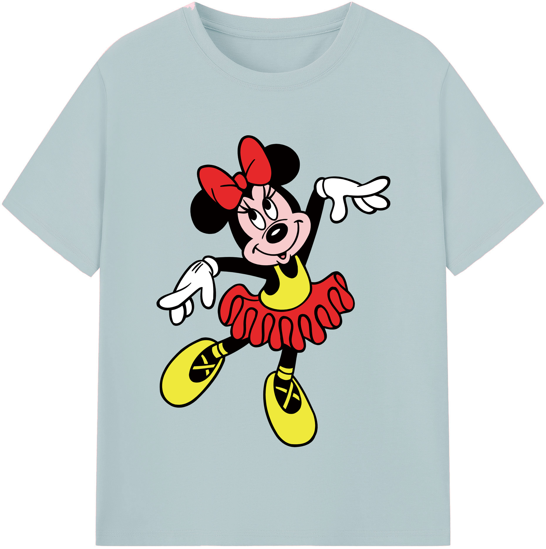 （画像用） ミッキーマウス Mickey Mouse 綿100％半袖Tシャツ（フロントプリント）
